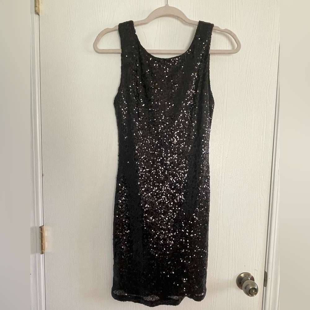 Crystal Doll Black Sequence Dress